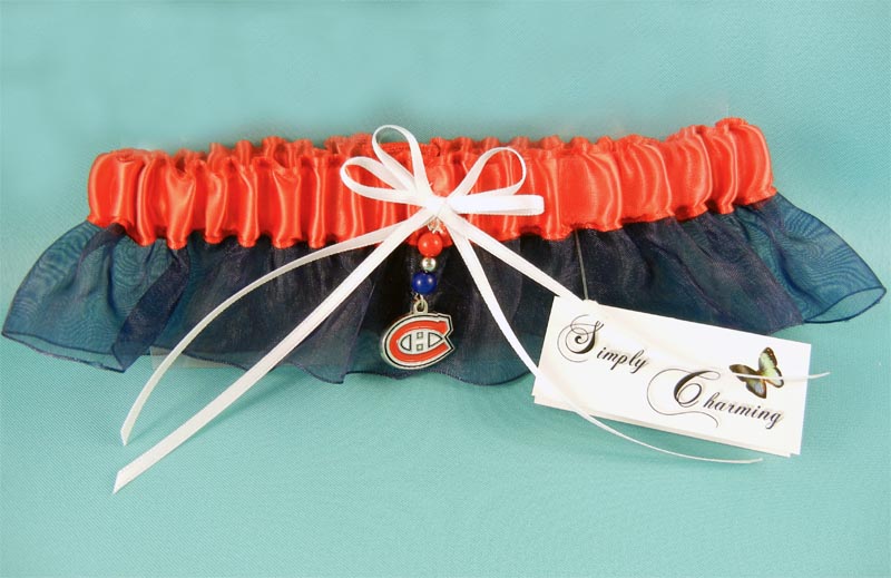 Montreal Canadiens Inspired Garter with Licensed Charm
